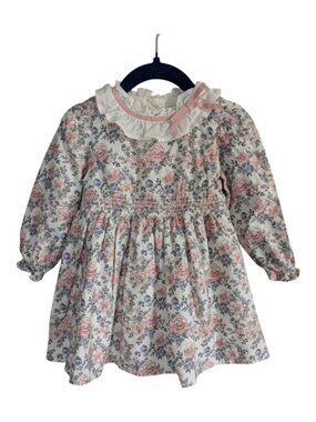 Janie and Jack Ditsy Floral Collared Dress Size 12-18 Months